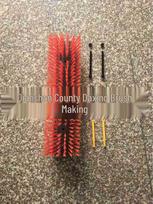 Dual-Sided Livestock Body Brush for Cattle and Horses - Hard Bristle for Scratching and Massaging brown