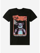 Penki naktys pas Fredį FNAF Vyriški juokingi grafiniai marškinėliai 2026 Nauji medvilniniai Klasikiniai apvaliu kaklu Trumparankoviai Laisvalaikio T-shirt S gray