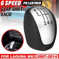 Automobilio pavarų perjungimo rankenėlės svirties lazdelė rankinis PU oda, skirta Renault Laguna Mk3 2007 2008 2009 2010 2011 2012 2013 2014 m. white