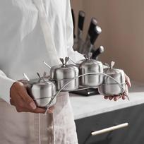 Sigang 304 Stainless Steel Spice Jar Set with Stand