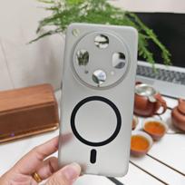 Case For OPPO Find X9 Ultra Magnetic Case Ice Fog Frosted Matte PC Shockproof Slim Anti-Fall Phone Cover OPPO Find X9s Pro skaidri juoda spalva
