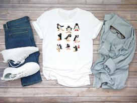 Pingu noot noot characters album Short Sleeve White Men T-shirt K449 XXXXL