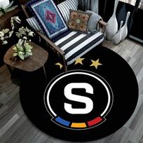 Sparta Praha Apvalus kilimas po biuro kėdėmis Miegamasis Svetainė Namų dekoras 80cm x 80cm gray