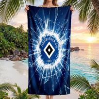 Hamburger SV futbolo paplūdimio rankšluostis Minkštas mikropluošto vasaros rankšluostis Greitai džiūstantis sugeriantis rankšluostis paplūdimiui, baseinui, kelionėms 70cmx140cm(27x55inch)