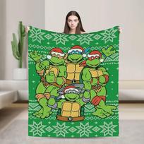 TMNT žaidimas Super minkštos antklodės Pikinė pliušinė antklodė Naujovė namų dekoras Flanelinė lovatiesė Sofos lovos užvalkalas 30x40in green