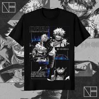 Katsuki Bakugo T-Shirt Manga Hero Anime Black Tshirt Tee All Size S juoda