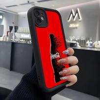 COCA Logo C-C-COLA Phone Case For IPhone Air 17 Pro Max 16 E 15 14 Pro Max 13 12 11 Mini Plus Soft Silicone Black Cover iPhone 15 red