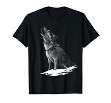 Wolf Animal Print Wolves Animal Motif Wolf T-Shirt S black
