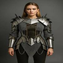 Viduramžių Dama Riterė Kirasa Šarvai Plienas SCA LARP Cosplay Kostiumas Pagal užsakymą pritaikyti Didelio patvarumo Šarvai vaidmenų žaidimams, Rekonstrukcijoms Geriausia dovana black