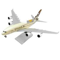 1/240 Aviation Replica Etihad A380 Aircraft Model Airplane 30CM Children Gift Kids Toys for Boy Etihad Scale Resin Gift white