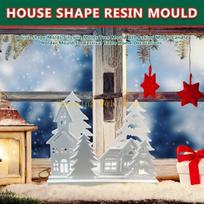 KX4B Silicone Molds Tree Resin Molds Soap Molds House Castings Mould for Table China Mainland gray