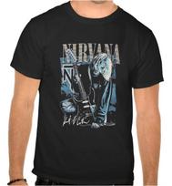 Kurt Cobain Nirvana Rock Music Black T-SHIRT -1027- 3XL gray