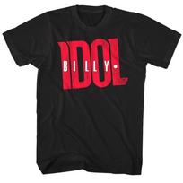 Billy Idol Vintažinis Punk Rock Logotipas Vyriški Marškinėliai Meno Albumas Koncertų Turas Muzikiniai Prekės Juodi 3XL red