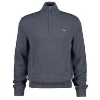 Megztinis vyrams, Pilka, Cotton knit half-zip sweater