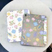 Floral Smart PU Case for IPad 10th Generation IPad Air 5 4 IPad Pro 11 2022 2018 9.7 5/6th Air 2/3 10.5 10.2 7th 8th 9th Gen ipad mini6 8.3 white