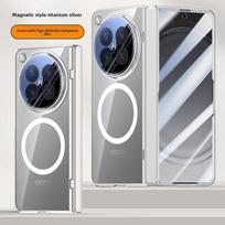 For OPPO Find N6 Case Hard Transparent Magnetic wireless charging hinge Film Protective Back Cover For OPPO Find N6 Phone Shell OPPO Find N6 sidabras