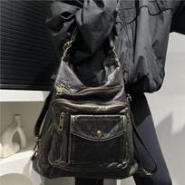 Ladies Y2K Washed Spice Girl Locomotive Tote Bag Multifunctional Backpack Standard kupranugaris