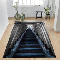 3D optinė iliuzija Begalinė bedugnė Kilimas Skalbiamas mašinoje Vonios kambariui Miegamajam Stovyklavimui Jogai Patvarus Neslystantis grindų kilimėlis 40X60CM gray