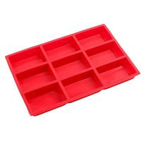 Mini Loaf Pan Bread Baking Tray Cheese Cake Silicone Mold Rectangle DIY Soap Pastry Mould Kitchen Accessories raudona