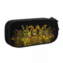 Springtrap Fnaf Pen Box Double Layer Large Capacity Office Supplies Pencil Box Suprise Gift (as the picture,M) brown