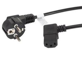 LANBERG Power cord CEE 7/7->IEC 320 C13 3m angled right VDE