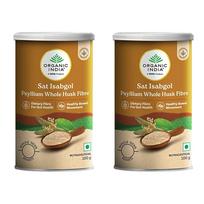 Organic India Psyllium Whole Husk Isabgol High Fiber Dietary Supplement 100 g Pack Of 2 Supports Digestion & Weight Management