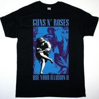 GUNS N ROSES NAUDOK SAVO ILIUZIJĄ TŪRAS 91-92 NAUJAS JUODAS MARŠKINĖLIS Unisex Marškinėlis L blue