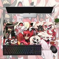 Cartoon H-Helluva Boss Terror Mousepad Boy Pad Natural Rubber Gaming Desk Mat Size For Gameing World Of Tanks CS GO Zelda Not LockEdge10x10cm