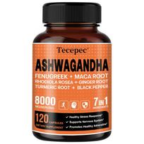 Herbal Extracts Supplement, With Fenugreek, Maca Root, Turmeric Curcumin, 120 Capsules 120 Capsules black