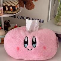 Kirby Carton Anime Cartoon Kawaii Room Decoration Tissue Box Desktop Carton Car Accessories Holiday Gifts gray