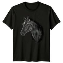Arklienos galvos portretas Gyvūnai Vyriški marškinėliai Moteriški marškinėliai Grafiniai Unisex viršus Unisex marškinėliai 3XL įvairiaspalvis