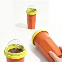 Self- Slushie Cup - Reusable DIY Ice Cup for Cold Drinks and Slushies - Food Grade Cup One Size oranžinė