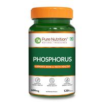 Pure Nutrition Fosforas 600 mg – 120 daržovių kapsulių | Palaiko kaulų ir dantų sveikatą | Inkstų, nervų ir energijos palaikymas | Kasdienis mineralinis papildas fo