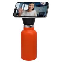 Water Bottle with BT Speaker Rechargeable Magnetic Speaker Water Bottle Stainless Steel Water Bottle for Sports Gym 350ml cherry blossom powder rožinė