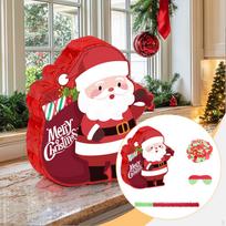 Santa Claus Pinata Party Decor Prop Hanging Decoration for Holiday Christmas Gatherings Shower red