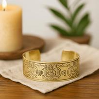 Tibetan Bracelet Brass Five Buddha white