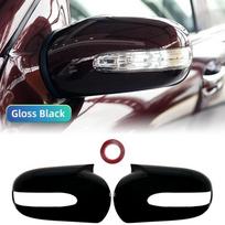 Mercedes-Benz E, C klasės W211 W203 2001–2007 m. dalių stiliaus automobilio šoninių durelių galinio vaizdo veidrodėlių dangteliai M stiliaus Gloss Black black