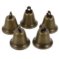 5 Pcs Little Bell Animal Bells Livestock Hanging Pendants Hand Crank Pet Collar Ornaments Cow Iron Decorations Retro Gift 6.00X5.20X5.20CM auksinė