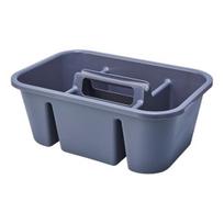 Storage Box, Large Capacity Cleaning Organizer, with Ergonomic Handle Multi-Compartment Design, for Bathroom Kitchen And Household Supplies tamsiai pilka spalva