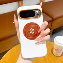 Magnetic Graphene Cooling Case For Google Pixel 10a 10 Pro XL 10 pro pixel 9A 9 pro Red Camera Ring Elevated Protective Cover Google Pixel 9 pilka spalva