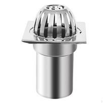 Balkono grindų sifonas nuo užsikimšimo, Priedai, Efektyvus nusausinimas, Didelio stiprumo nerūdijantis plienas 4inch_Square gray