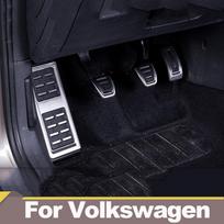 Nerūdijančio plieno automobilio kuro stabdžių pedalo kojos atramos pedalų dangtelis, skirtas Volkswagen VW GOLF 7 MK7 Tiguan L Skoda Kodiaq Rapid Octavia A7 Footrest 1pcs black