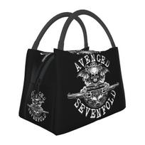 Avenged Sevenfold Insulated Lunch Bag for Women Picnic Storage Food Boxes Portable Container Cooler Thermal Lunch Box Tote One Size black