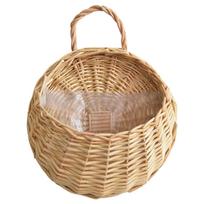 Woven Hanging Basket Storage Basket Flower Pot Hanging Wall Basket S smėlis
