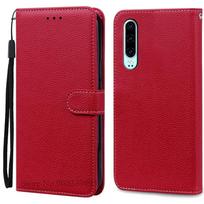 P30 P 30 Pro dėklas Huawei P30 dėklui Piniginė Odinis atverčiamas dėklas Huawei P30 Pro dangteliui Knyga Funda Huawei P 30 Pro Coque For Huawei P30 tamsiai raudona spalva