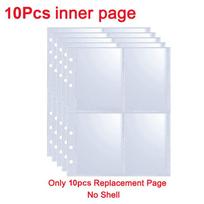 4 Compartment Photo Card Binder 20 Page Organizer for Trading Cards Album and Kpop Photo Card Protective Storage Book A7 white