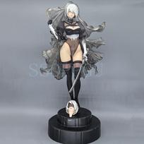 32CM NieR: Automata Figure Yorha No. 2 Type B 2B Wedding Anime Girl PVC Action Model Toy GK Statue Adult Set Model Doll No Retail Box gray