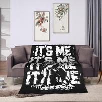 FNAF Pas Fredį Antklodės Aksominės Žiemos Nešiojamos Lengvos Plonos Mėtomos Antklodės Sofai Biurui Lovatiesės 75x90cm gray