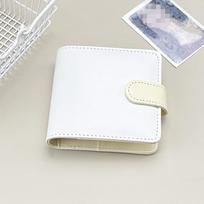 Mini Candy Color Pu Leather Kpop Photocards Binder Collect Book 3inch Card Storage Idol Card Photo Album Holder Book Stationery gray