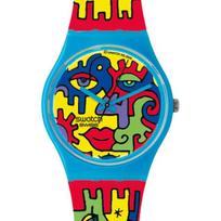 SWATCH quartz movement 30 meters waterproof women's watch Swiss watch 33mm color dial plastic case rubber strap GZ205S kvarcas